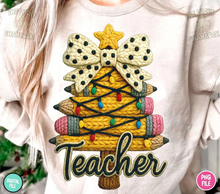 Load image into Gallery viewer, Teacher Pencil Tree - faux yarn