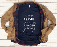 Load image into Gallery viewer, Explore Travel Adventure Wander Journey