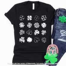 Load image into Gallery viewer, St. Patrick's Day Shamrock Rows -White Ink