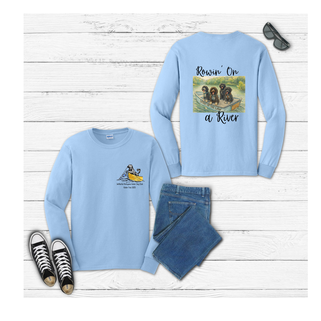 Rowin' On A River Long Sleeve T Shirt - Bella Canvas