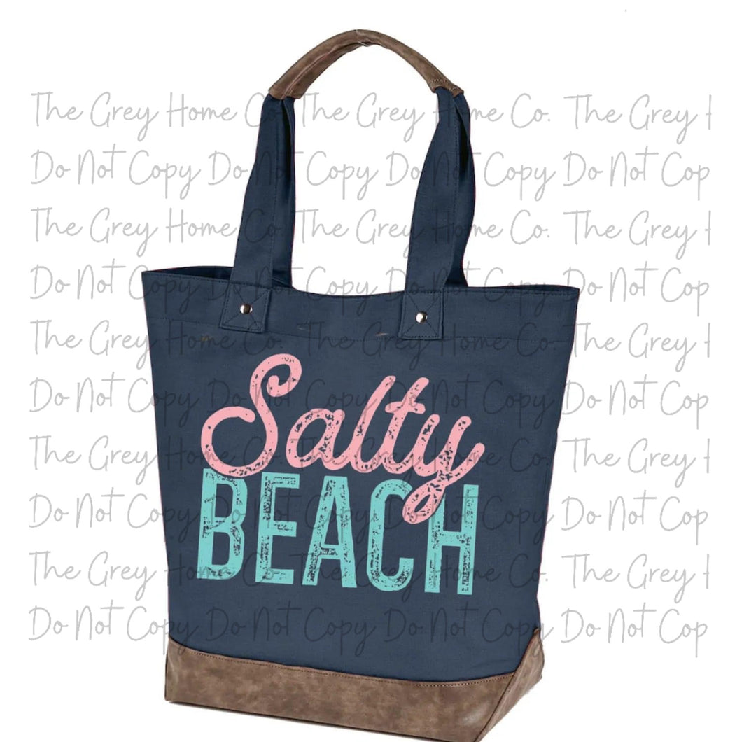 Salty Beach- Canvas Tote